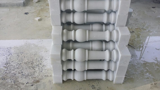 China Handrails Guangxi White Marble Balustrade China Carrara Marble Corridor Railing Rails supplier