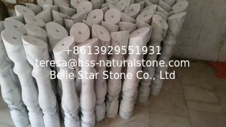 China Staircase Baluster Guangxi White Marble Balustrade China Carrara Marble Balcony Railings supplier