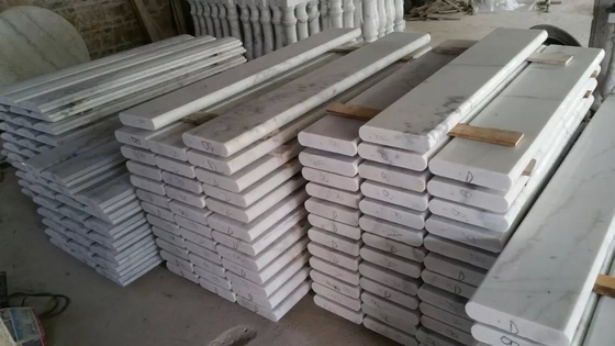 China Stone Balustrades Base Guangxi White Marble Baluster Base China Carrara Marble Plinth supplier