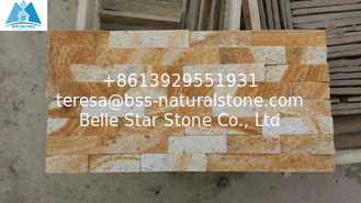 China Golden Yellow Marble Stone Wall Panels Marble Ledger Stone Marble Cultured Stone Veneer supplier