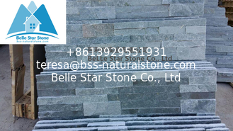 China Green Slate Cultured Stacked Stone Veneer,Slate Stone Wall Cladding,Slate Ledgestone supplier