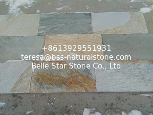 China Oyster Split Face Slate Pavers,Natural Paving Stone,Wall Tiles/Walkway/Desert Gold Patio Stones supplier