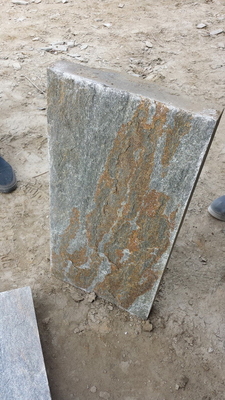 China Green Rustic Quartzite Pavers Quartzite Kerbstone Quartzite Driveway Quartzite Tiles supplier