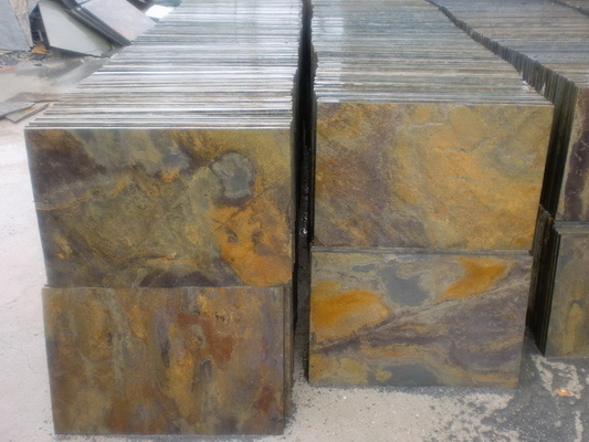China China Multicolor Slate Flooring Rusty Slate Pavers Rust Slate Patio Stones supplier