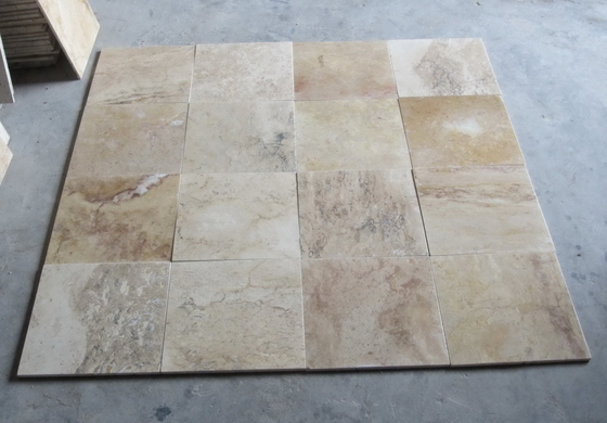 China Mixed Color Travertine Tiles Natural Paving Stone Travertine Wall Tiles Patio Stone supplier