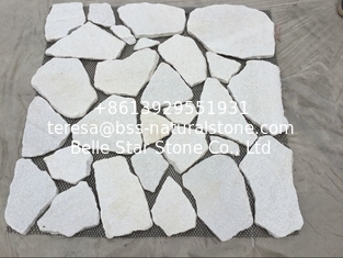 China Snow White Quartzite Random Flagstone,Irregular Flagstone,Flagstone Wall,Landscaping Stone supplier