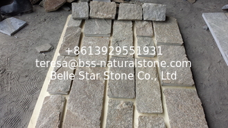 China Yellow Granite Stone Cladding Natural Stone Wall Tiles Granite Flagstone Wall L Corner Stone supplier