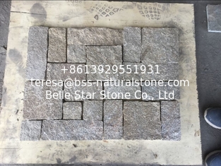 China Yellow Granite Flagstone Wall Cladding Natural Granite Tiles for Wall Decoration L Corner Stone supplier