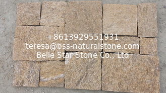 China Tiger Skin Yellow Granite Wall Tiles Natural Stone Cladding Granite L Corner Stone supplier