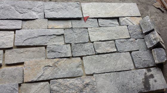 China Blue Quartzite Wall Tiles Natural Stone Cladding Quartzite Retaining Wall with L Corner Stone supplier