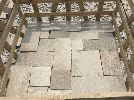 China Pink Quartzite Stone Cladding Natural Quartzite Wall Tiles with L Corner Stone Retaining Wall supplier