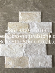 China Off-White Quartzite Mushroom Stones Quartzite Stone Cladding Stone Wall Tile Landscaping Stones supplier