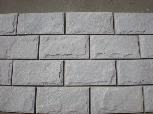 China Snow White Quartzite Mushroom Stone Exterior Stone Wall Tile Quartzite Stone Cladding supplier