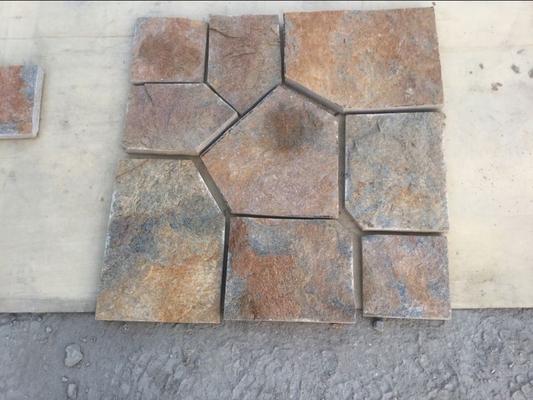 China Rustic Quartzite Flagstone Flooring Natural Stone Pavers Quartzite Flagstone Wall Stone supplier