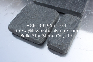 China Black Slate Tumbled Paving Stone Walkway Patio Stones Slate Driveway Natural Stone Pavers supplier