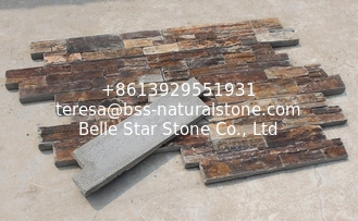China Rusty Slate Cemented Ledgestone Natural Stone Cladding Real Stone Veneer Slate Culture Stone supplier