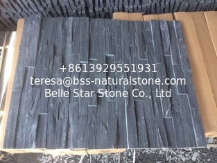 China Charcoal Slate Stone Panel 4 Layers Natural Stone Veneer Rough Surface Real Culture Stone supplier