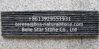 China Black Slate Waterfall Shape Ledgestone,Charcoal Slate Retaining Wall Panel,Slate Culture Stone supplier