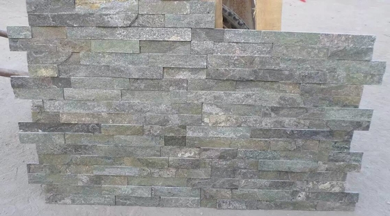 China Forest Green Quartzite Thin Stone Veneer,Fireplace Stacked Stone,Outdoor Quartzite Culture Stone supplier