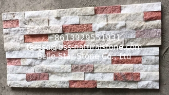China White/Pink Jade Quartzite Stacked Stone,Quartzite Z Stone Cladding,Natural Retaining Wall Panel supplier