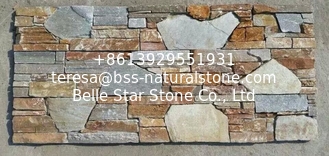 China Oyster/grey Slate Cemented Stone Cladding,Thick Natural Stone Panel,Outdoor Stacked Stone Wall supplier