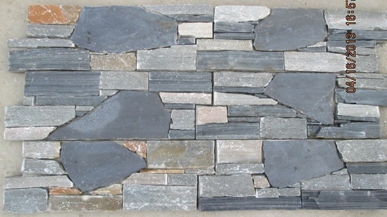 China Grey/Black Slate Z Stone Cladding,Thick Cemented Stacked Stone,Outdoor Wall Stone Panel supplier
