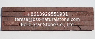China Purple Sandstone Thin Stone Veneer,Natural Stacked Stone Cladding,Outdoor Wall Culture Stone supplier