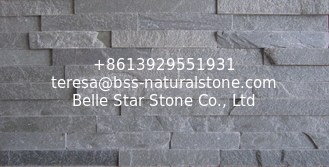 China Grey Slate Stone Wall Panel,Indoor Thin Stone Veneer,Outdoor Split Face Slate Stacked Stone supplier