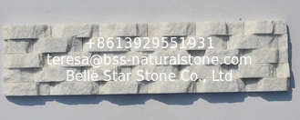 China Snow White Quartzite Mushroom Face Stone Cladding,Outdoor Quartzite Stone Veneer,Natural Panel supplier