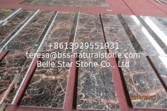China Azalea Red Marble Stairs &amp; Risers,Cuckoo Red Marble Steps,Brown Beauty Marble Staircase,China Red Marble Stair Tread supplier