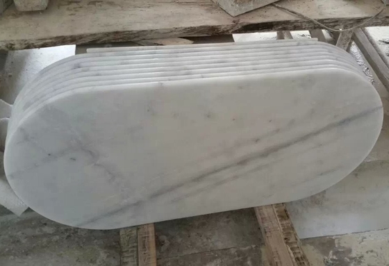 China Guangxi White Marble Oval Table Tops,China Carrara White Marble Counter Tops,China White Marble Table,Marble Tops supplier