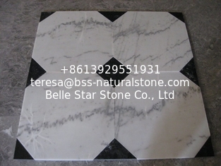China Guangxi White Marble Floor Tiles,Chinese Carrara Marble White Marble Designed Indoor Flooring,White Marble Floor Stone supplier