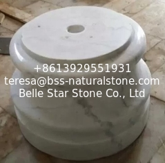 China China Marble Base Guangxi White Marble Round Umbrella Base China Carrara Marble Base supplier