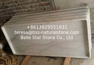 China Non-Slip Marble Shower Base, Guangxi White Marble Shower Tray, China Carrara Marble Shower Tray supplier