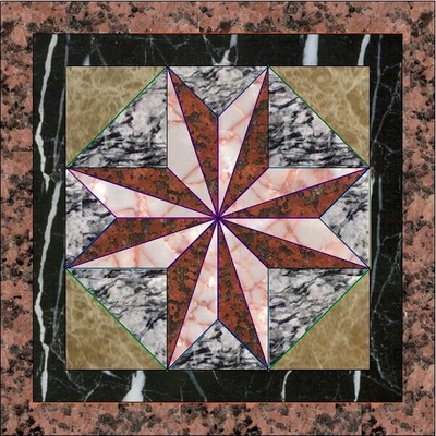 China Granite Base Flower Patterns Marble Waterjet Medallion Floor Tile Marble Medallion Pattern,Floor Decoration supplier