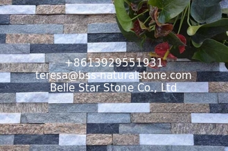 China Quartzite Granite Culture Stone,Multicolor Stone Cladding,Natural Thin Stone Veneer,Ledgestone,Stone Panels supplier