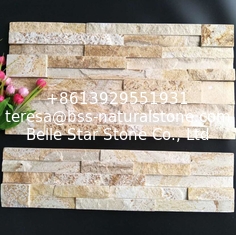 China New Yellow Slate Stacked Stone,Yellow Stone Cladding,Slate Culture Stone,Thin Stone Veneer,Ledgestone supplier