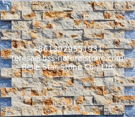 China Golden Yellow Marble Mosaic,Natural Marble Wall Mosaic,Marble Stone Mosaic,Yellow Mosaic Wall Tiles supplier