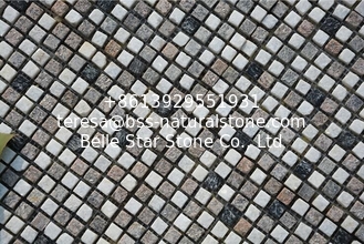 China Quartzite Mosaic,Natural Stone Mosaic Pattern,Oyster White Black Quartzite Mosaic Wall Tiles,Interior Stone Mosaic supplier