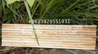 China Yellow Sandstone Mini Stacked Stone,Sandstone Waterfall Shape Ledgestone,Yellow Stone Cladding supplier