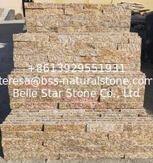 China Tiger Skin Yellow Granite Ledgestone,Yellow Stone Veneer,Granite Culture Stone,Natural Stacked Stone,Wall Stone Cladding supplier