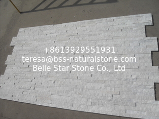 China Super White Quartzite Thin Stone Veneer,Snow White Stacked Stone,Quartzite Zclad Stone Panels,Stone Cladding supplier