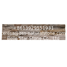 China Oyster Grooved Stone Cladding,Desert Gold Quartzite Stacked Stone,White Gold Culture Stone,Golden Honey Stone Panels supplier