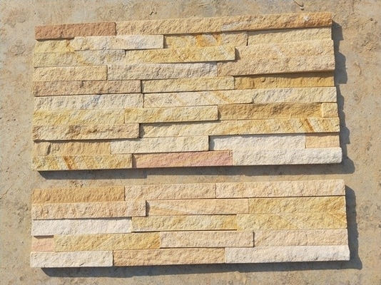 China China Sandstone Culture Stone,Yellow Sandstone Stacked Stone,Real Stone Panels,Thin Stone Veneer,Yellow Ledger Panels supplier