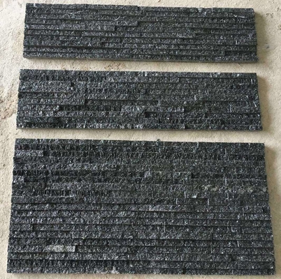 China China Black Galaxy Mini Stacked Stone,Black Galaxy Granite Waterfall Shape Ledgestone,Real Stone Veneer,Stone Wall Panel supplier