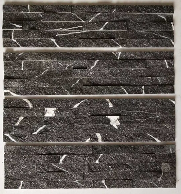 China Lightning Black Galaxy Stacked Stone,China Granite Stone Cladding,Black Galaxy Granite Stone Wall Panels,Culture Stone supplier