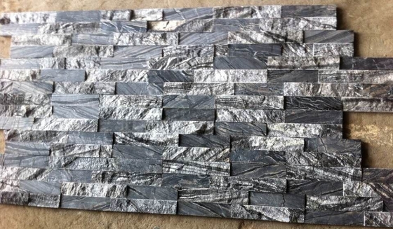 China Black Wooden Grain Marble Culture Stone,Black Forest Stone Cladding,Natural Zclad Stone Panels,Marble Stacked Stone supplier
