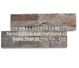 China Oyster Quartzite Sclad Stone Panels,Split Face Stacked Stone,White Gold Culture Stone,Desert Gold Ledgestone,Stone Panel supplier