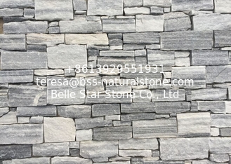 China Cloudy Grey Quartzite Zclad Stacked Stone Backed Steel Wire,Silver Cloud Stone Cladding,Natural Culture Stone Panels supplier