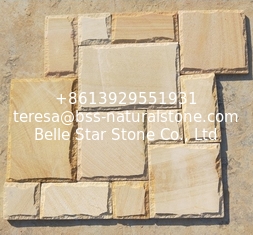 China Yellow Sandstone Mushroom Stone,Yellow Mushroom Wall Stone,Sandstone Mushroom Stone Tiles,Pillar Wall Stone supplier